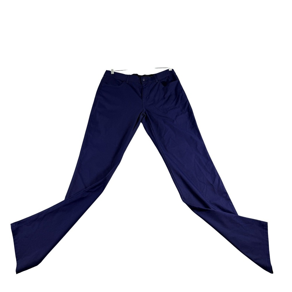 Pebble Beach Mens Navy Blue Performance Golf Pants 36x34 Flat Front Stretch